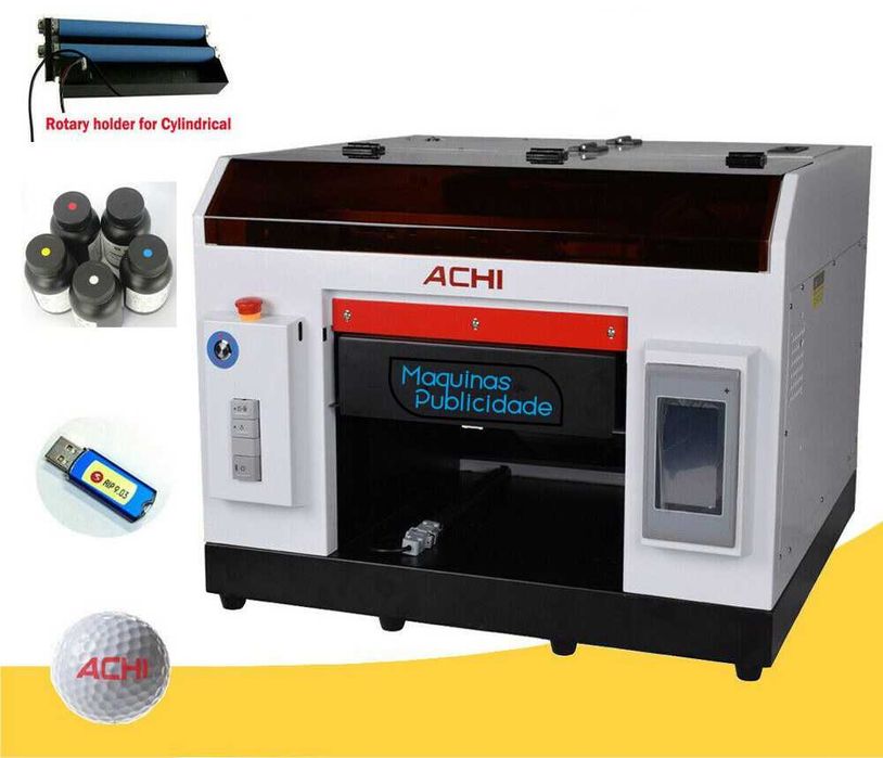 Impressora UV A3 com Oferta Rotary+ Suporte T-shirts