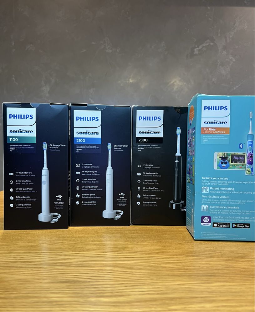Зубна щітка Philips Sonicare 1100, 2100, 2300, Kids