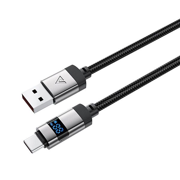 Kabel Acefast C15-04 USB-A - USB-C z wyświetlaczem 480Mb/s 66W 1.2m -