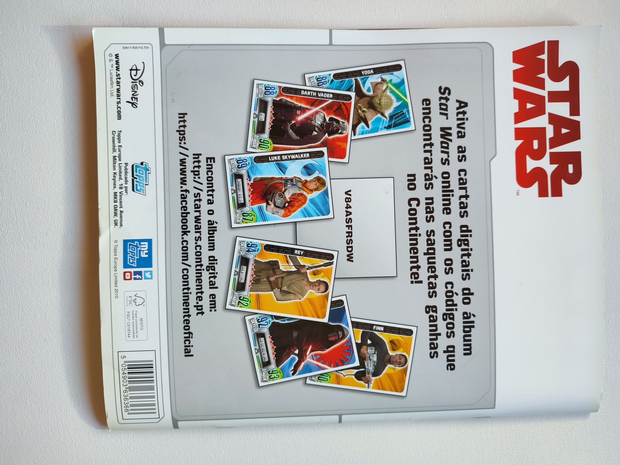 Coleção cartas Topps Star wars