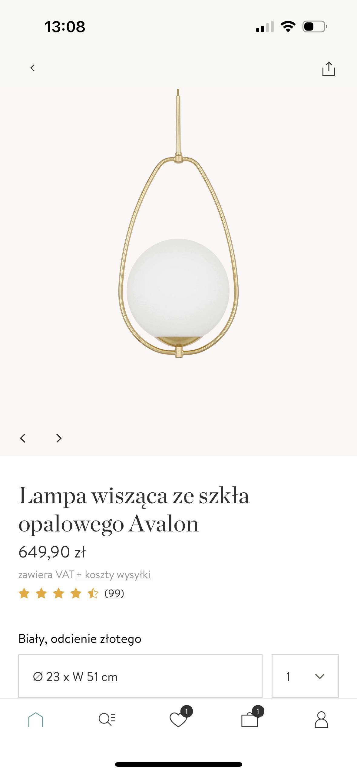 Lampa Avalon kolekcji Westwing