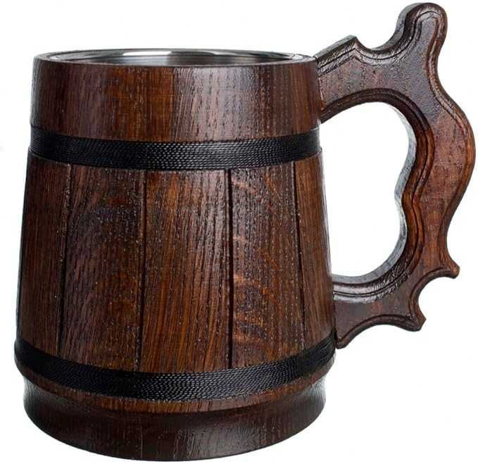 Drewniany Kufel W Klasycznym Stylu Retro