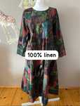 Lniana sukienka długa boho hippie one size nowa