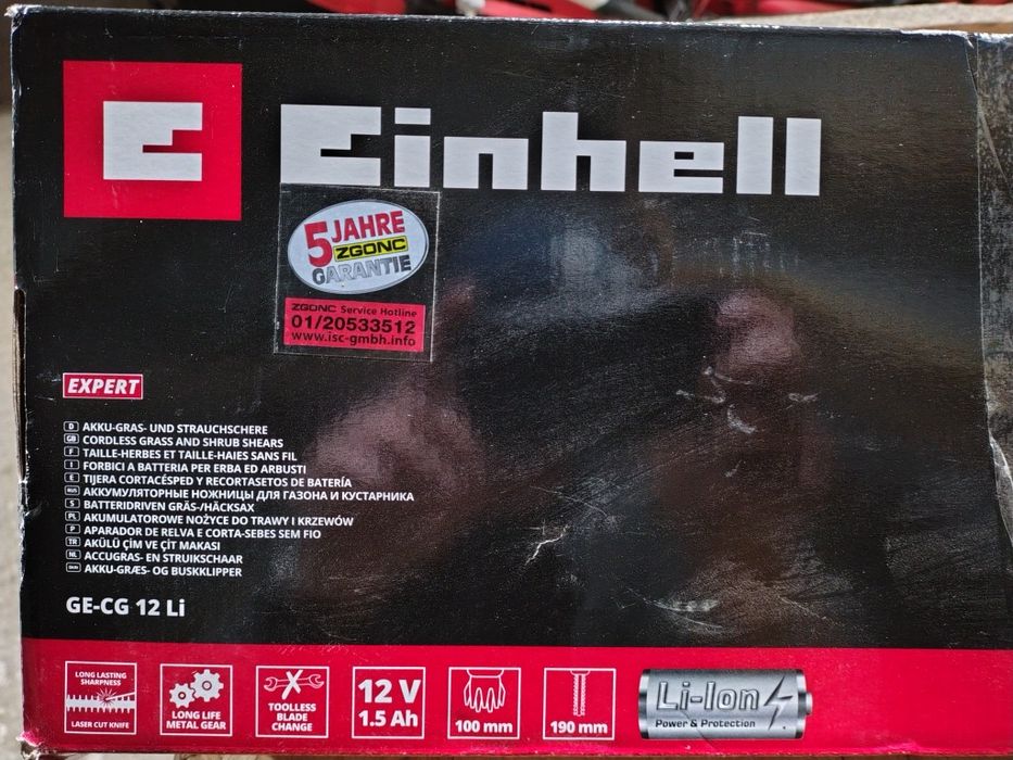 Nożyce Einhell „GE-CG 12 Li Zestaw nowych akcesorii!