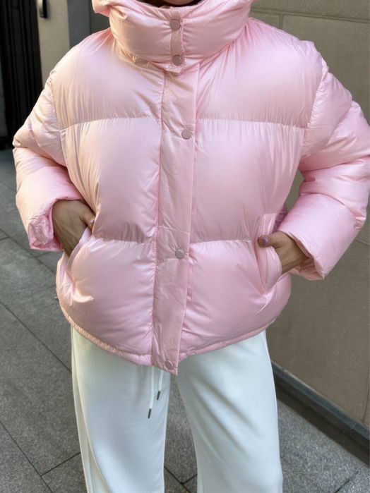 Тепла Куртка-бомбер оверсайз на осінь/зиму. Жіноча Дутик. Нова. Якість