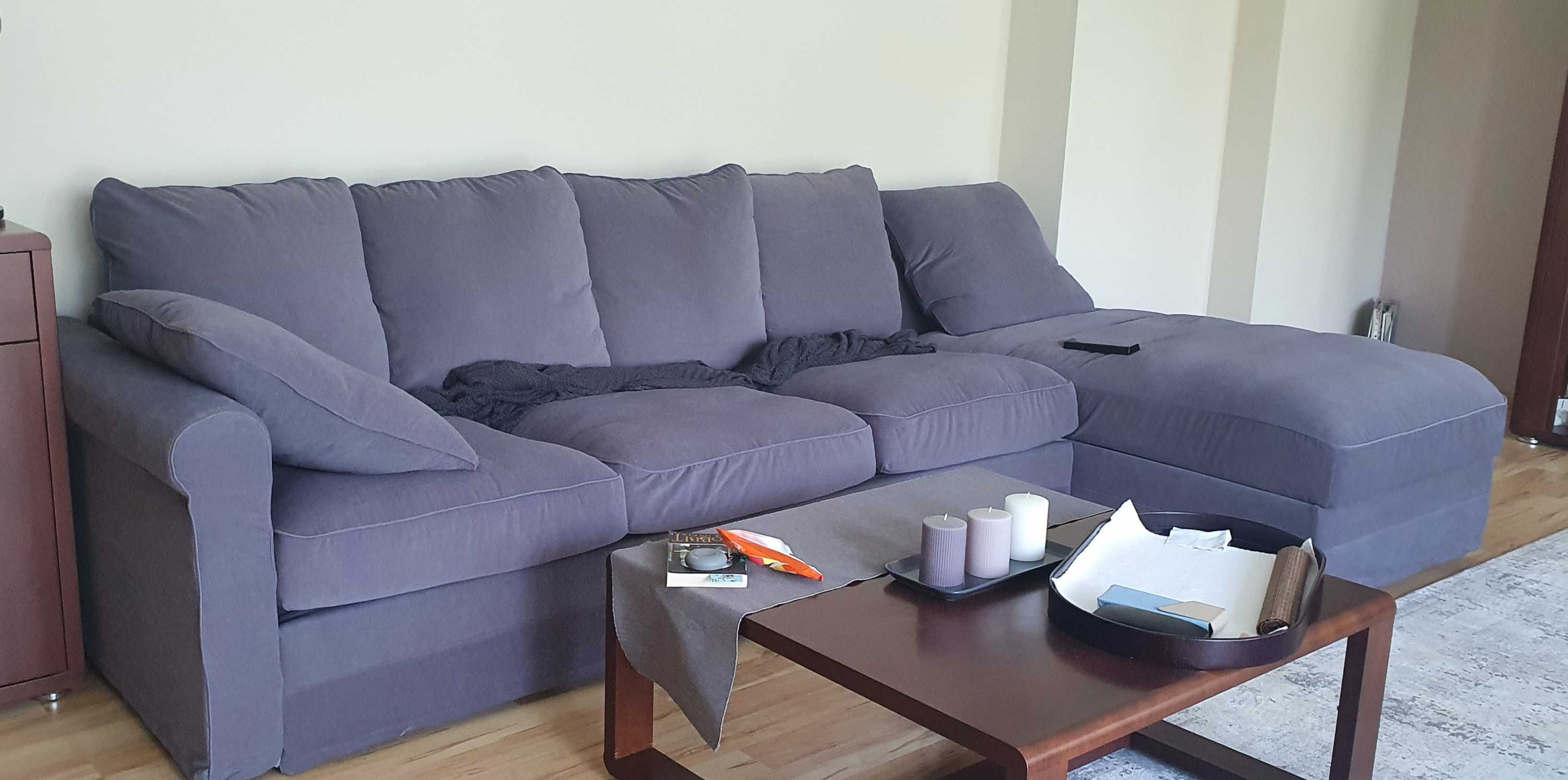 Sofa z szezlongiem