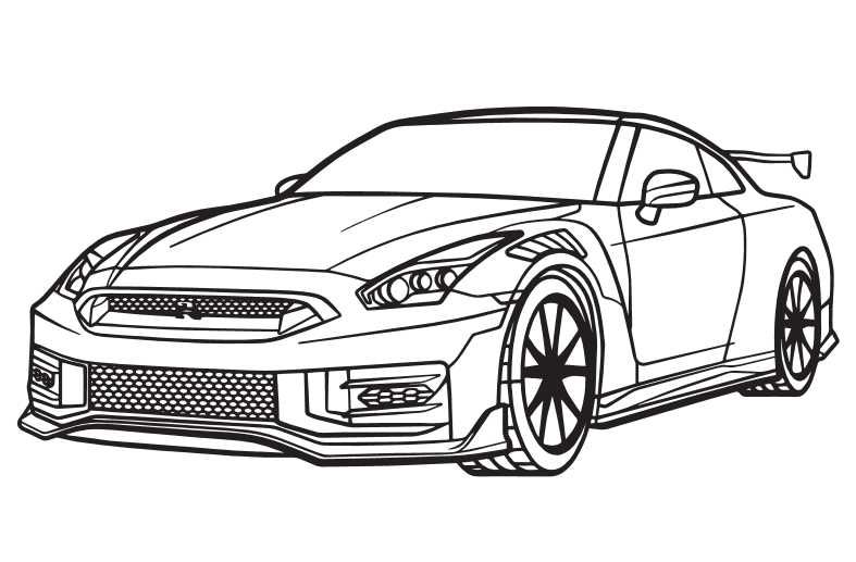 Dekoracja/ozdoba CNC na ścianę Nissan GTR