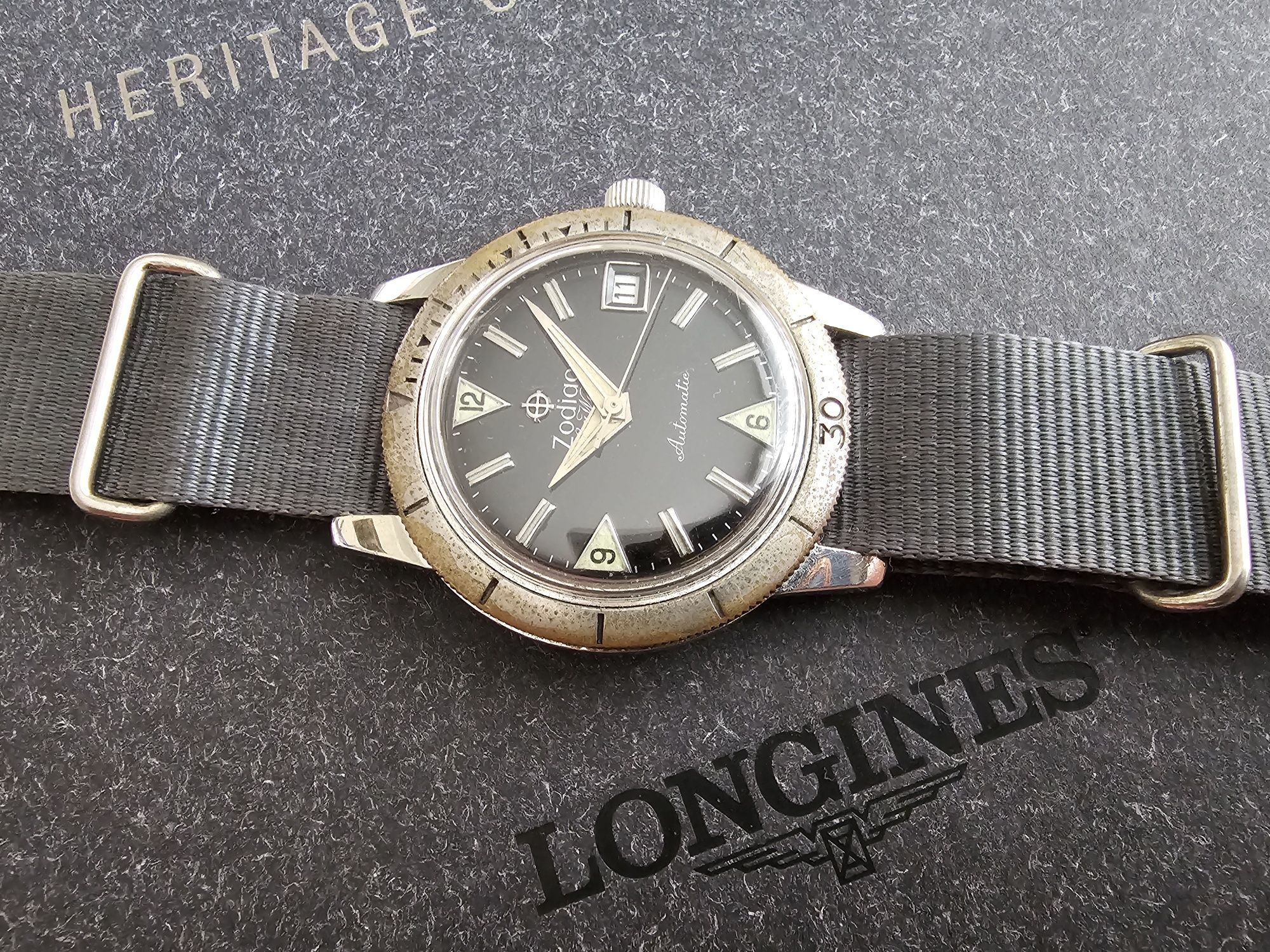 Zodiac Sea Wolf vintage Omega Longines Zenith Alpina Tissot Certina
