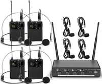 Zestaw Mikrofonów 4 Depusheng R4 UHF bezprzewodowe NAGŁOWNE  z nad.