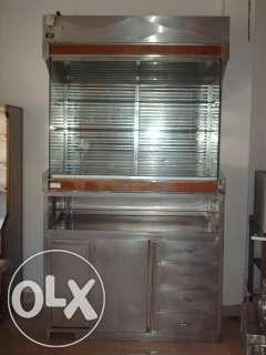 Expositor refrigerado + bancada inox 1400x800x2500 mm