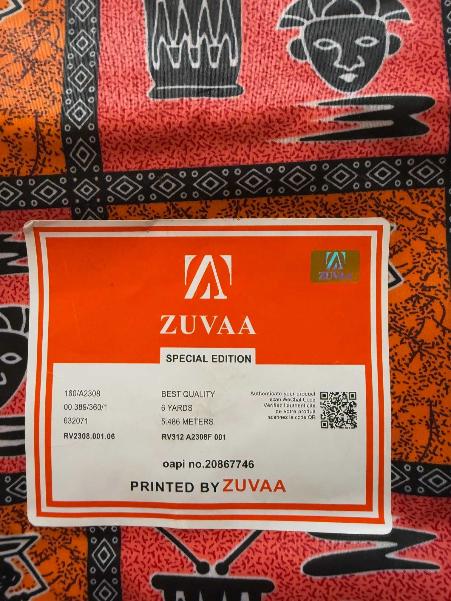 Batik w afrykańskie wzory przywieziony z Wybrzeża Kości Słoniowej