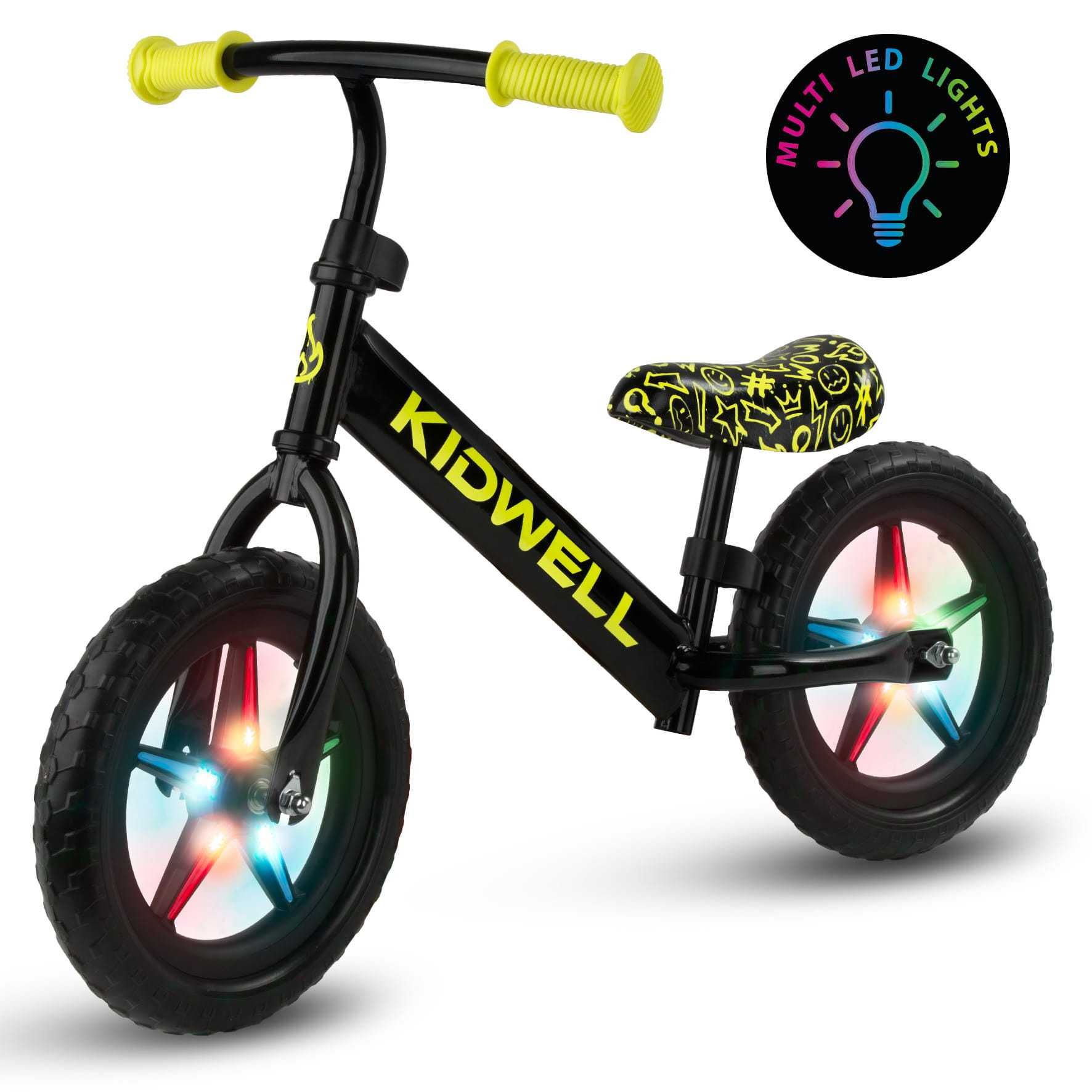 5748 Rowerek biegowy Rebel LED Neon Yellow biegówka dla dzieci jeździk