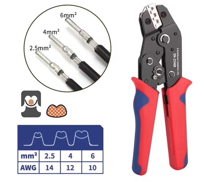 Кримпер SN-2546B обжимка сонячного кабелю