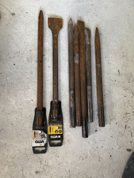 Escopros ponteiros e brocas