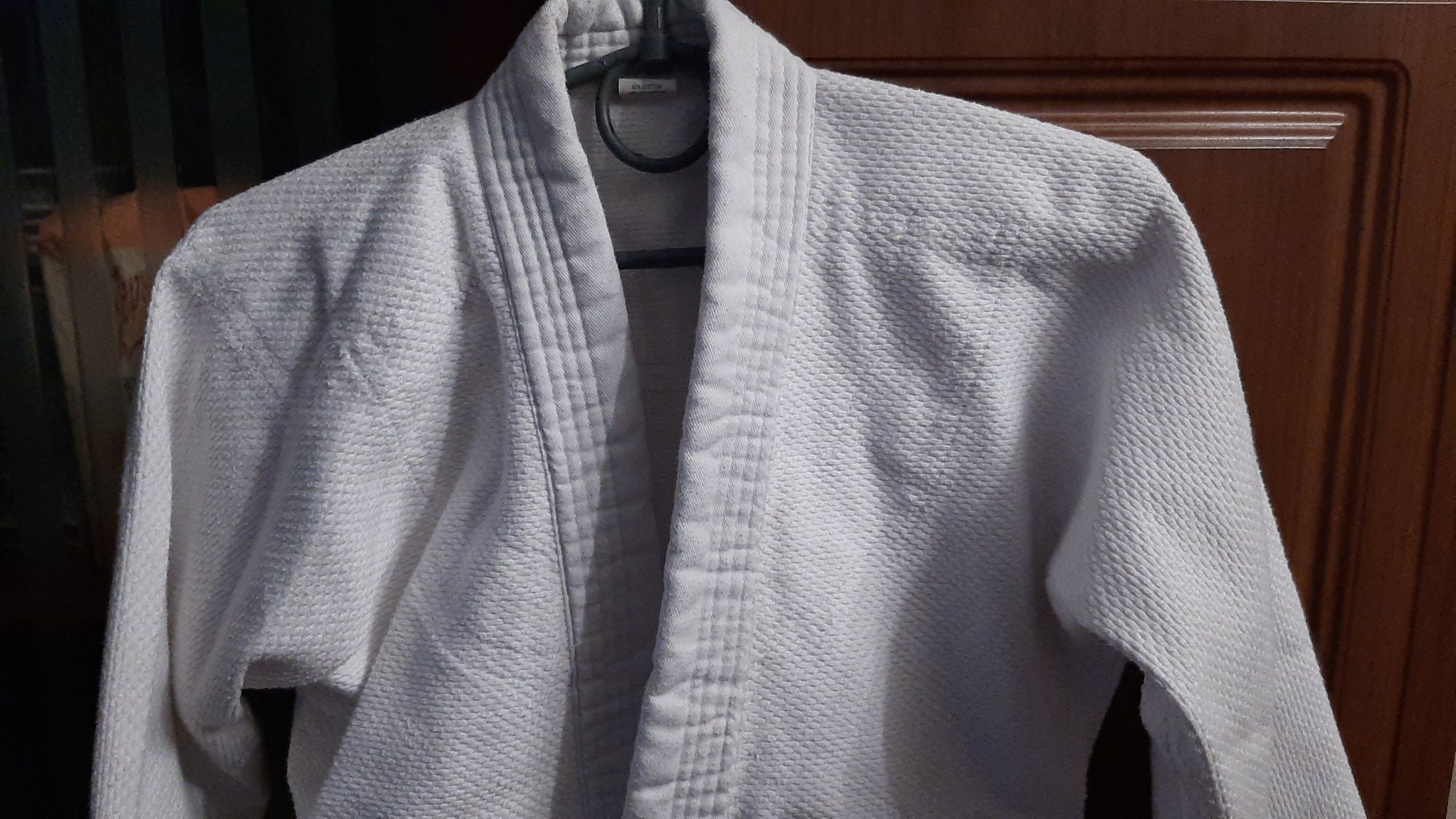 Плотное кимоно для дзюдо с штанами и поясом рост 120-130