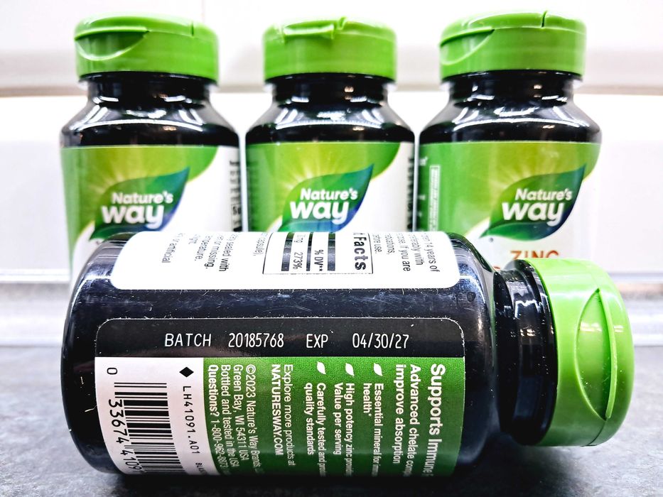 Natures Way, Zinc Chelate 30 мг (100 капс.), цинк хелат