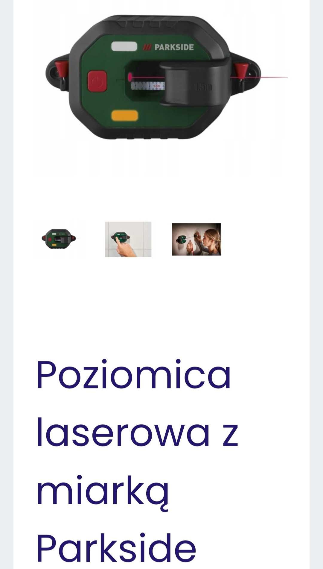 Poziomica laserowa z miarką Parkside PLLM 10 A1