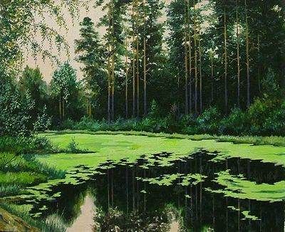 Картина "Лісове озеро" Уманцева В. Ф.