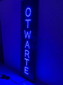 Reklama OTWARTE pionowa LED wewnętrzna  90 x 20cm 230V Producent.
