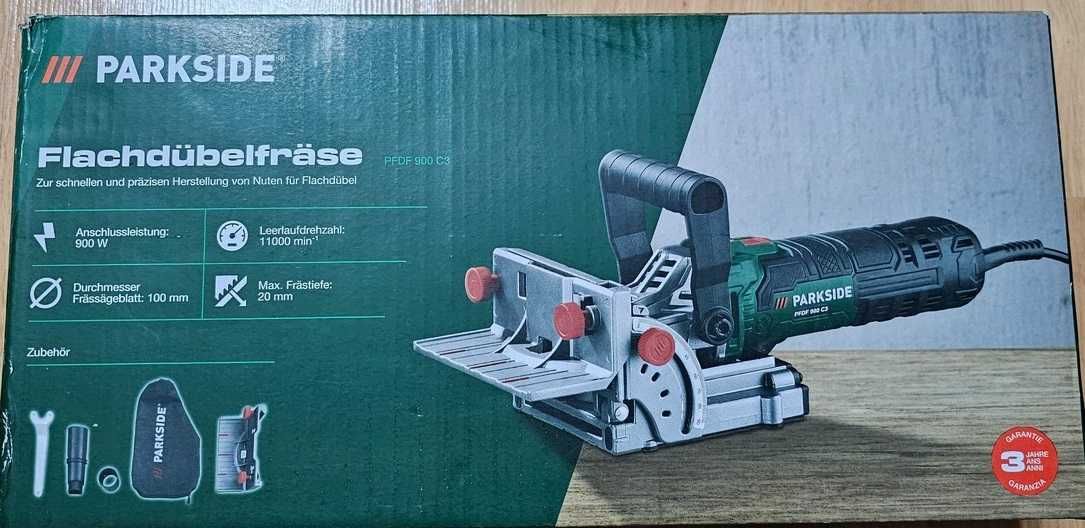 Frezarka Krawędziowa Lamelownica Parkside 900W 20mm Regulacja Kąta W-a