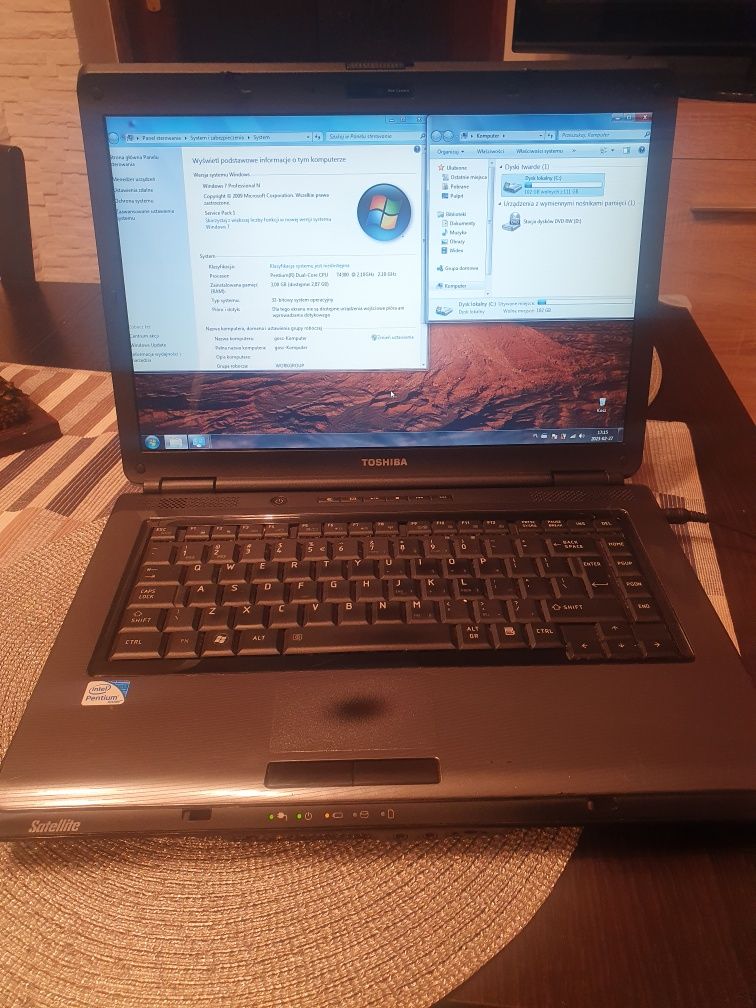 Laptop Toshiba do warsztatu nauki