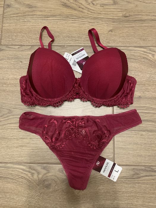 Komplet bieliźniany RAMONA 75C, L bordowy