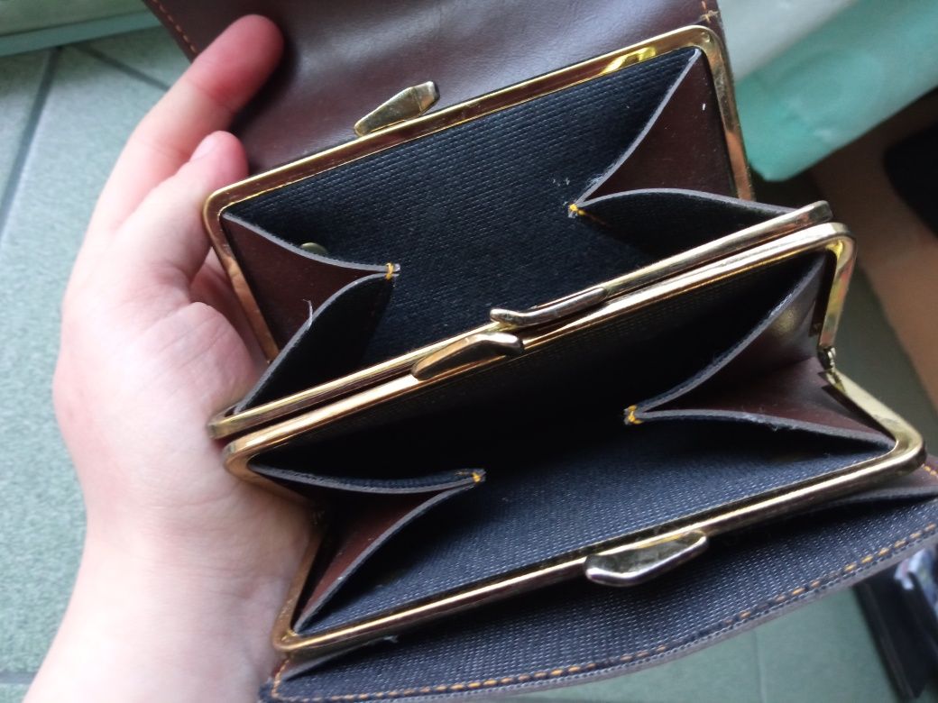 Кожаный женский кошелек сумка