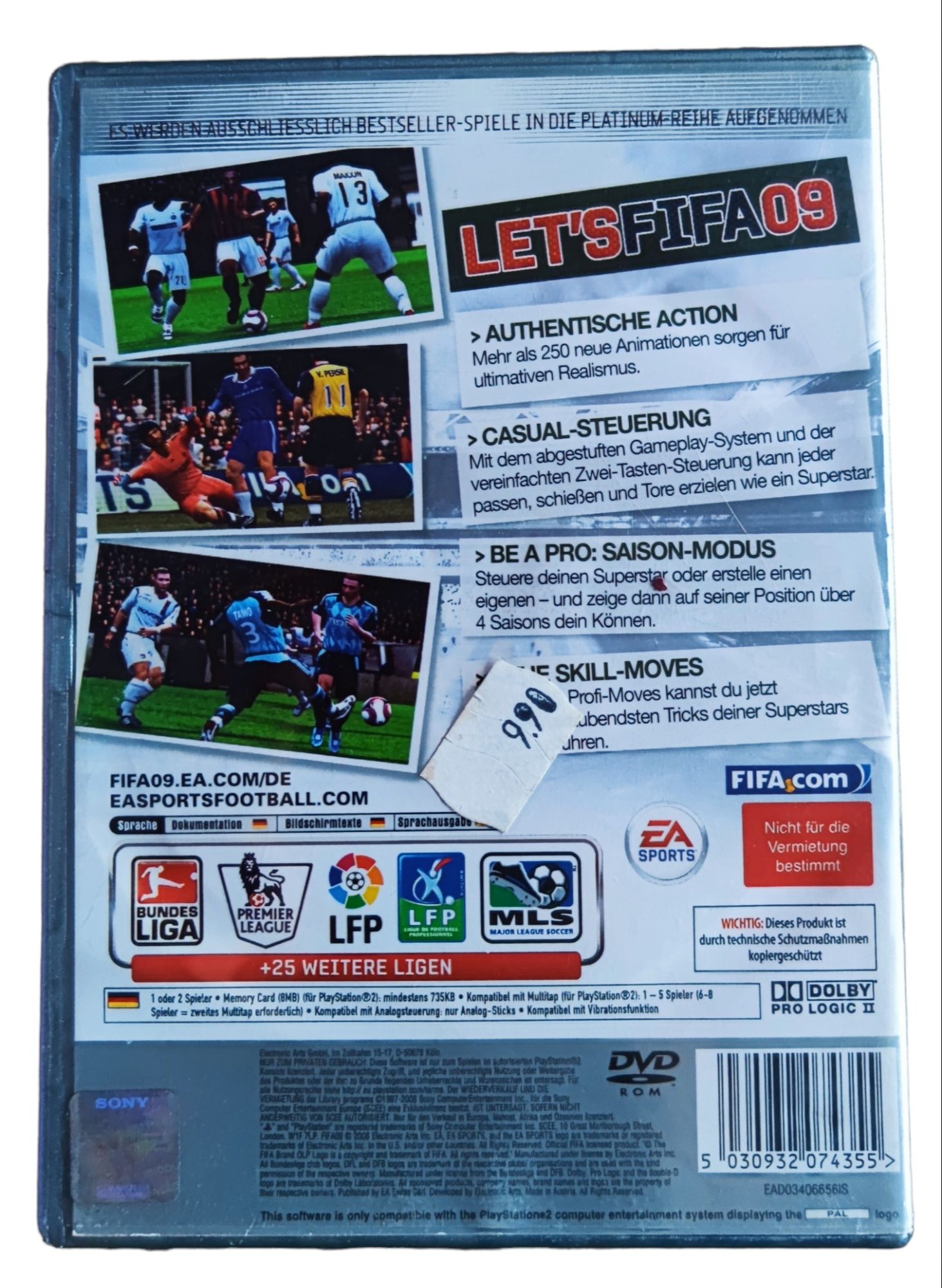 FIFA 09 PS2 PlayStation 2 Pudełko