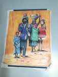 Vendo 12 TELAS pintadas à mão com motivos Africanos