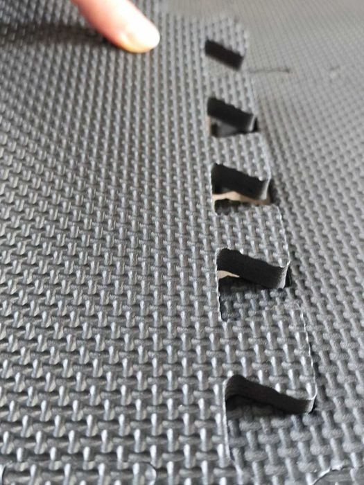 Czarna Mata Piankowa 1cm Puzzle do ćwiczeń ochronna sprzęt siłownia