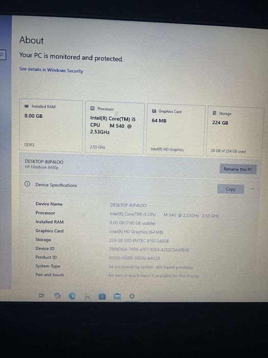Hp Elitebook 8440p