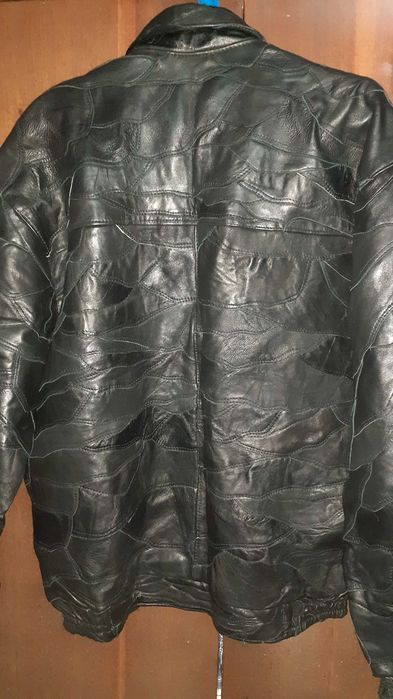 Куртка мужская кожаная чёрная