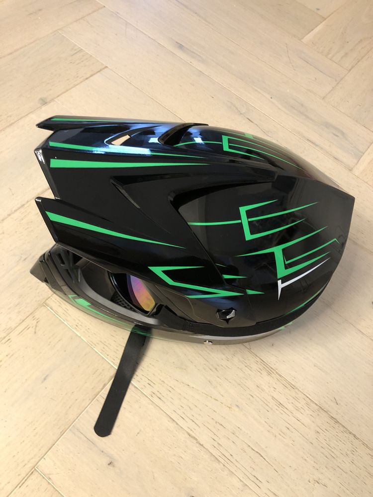 Kask gogle rekawice Nowe
