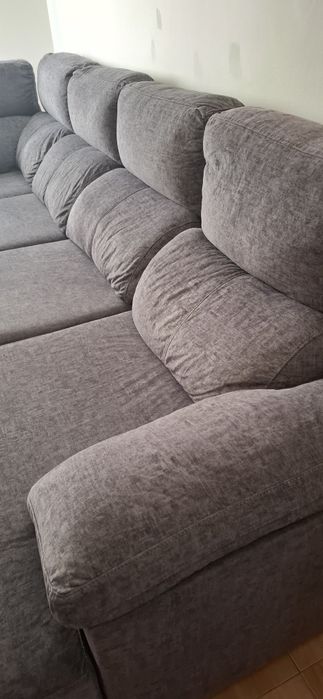 Sofá Top em tecido cinzento escuro