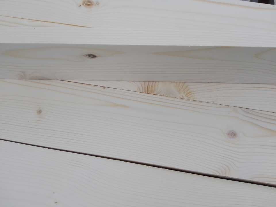 Heblowane, Drewniane deski 120 cm x 9 cm , pod wymiar - świerk