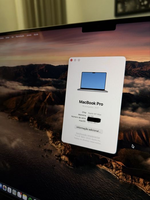 MacBook 16 Pro M1 max 32gb 1tb ssd