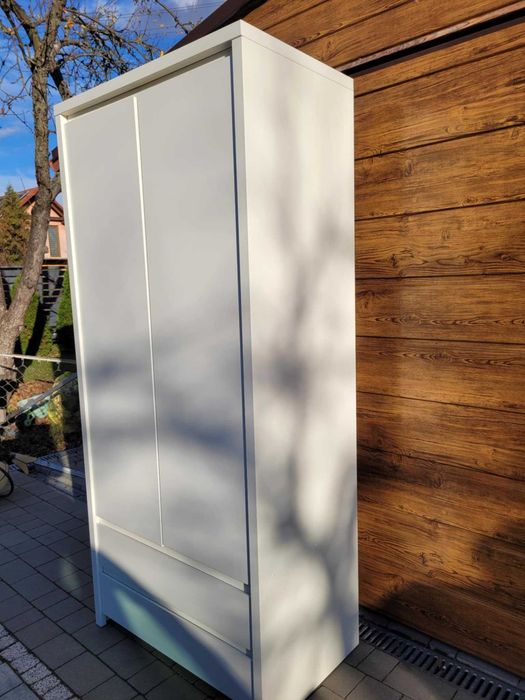 Szafa BIAŁA z dwoma szufladami 90 cm. x55 cm.x 200 cm. DOWÓZ GRATIS!!!