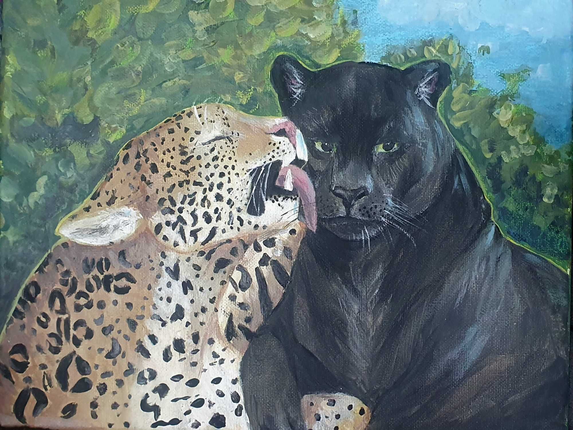 Obraz 30x24cm - koty, handmade