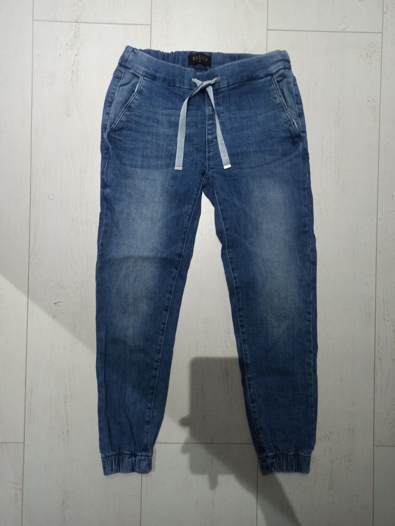 Mohito jeansowe joggery spodnie dżins 34 XS niebieskie