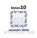 Simon 10 CZW1.01/11 Łącznik żaluzjowy pojedynczy, 10A, biały