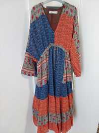 Sukienka Zara boho patchwork