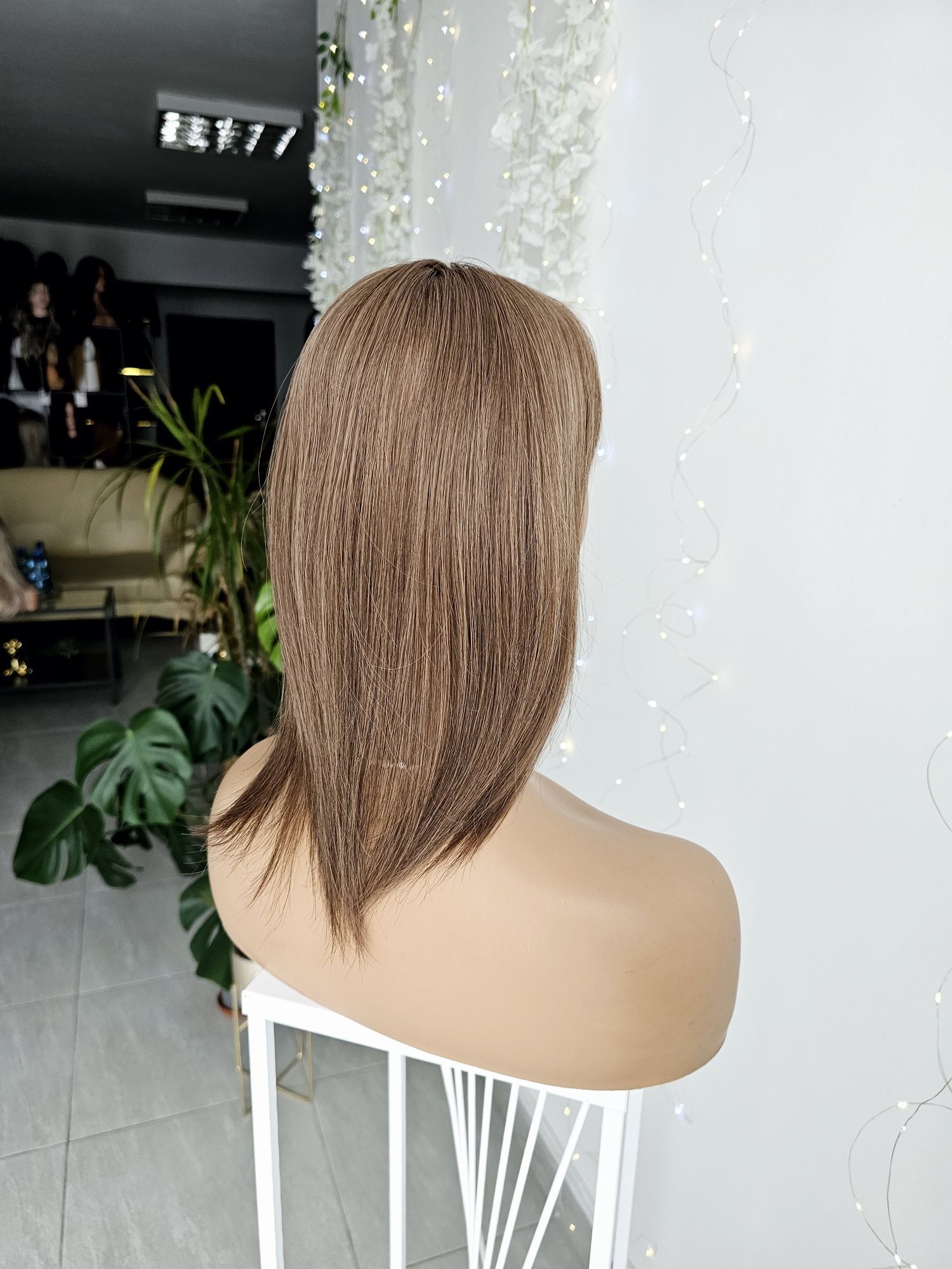 Topper tupet uzupełnienie włosów Ida ciemny blond naturalny efekt