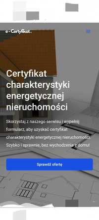 Sprzedam domenę ze stroną internetową -certyfikaty energetyczne