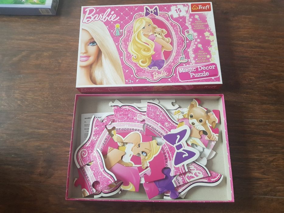 BARBIE puzzle duże, świecące