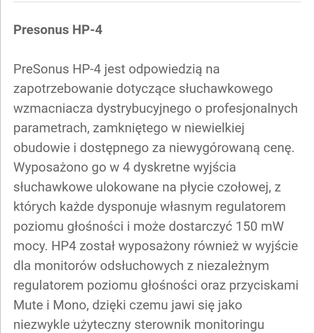 Presonus HP-4 wzmacniacz słuchawkowy