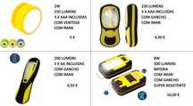Lanternas LED a pilhas ou a bateria