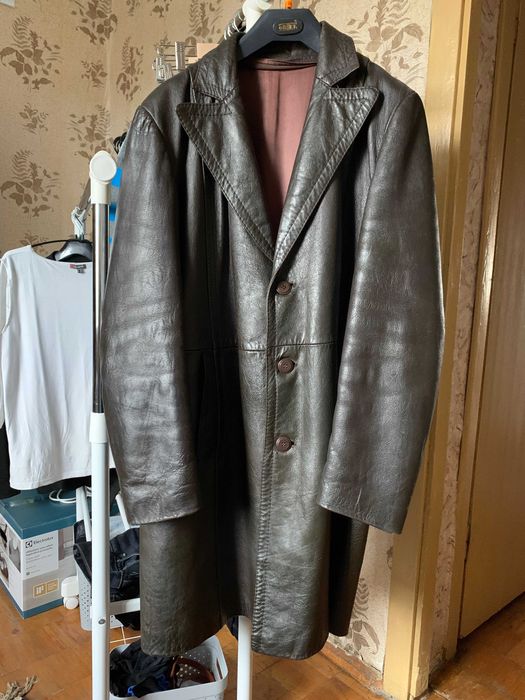 Пальто шкіряне Хутро чоловіче Югославія Кожа 54 р