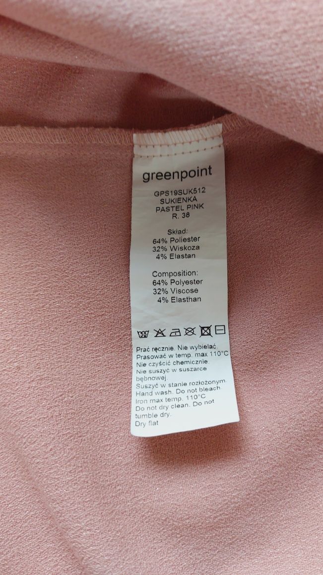 Sukienka Greenpoint 38 jasnoróżowa