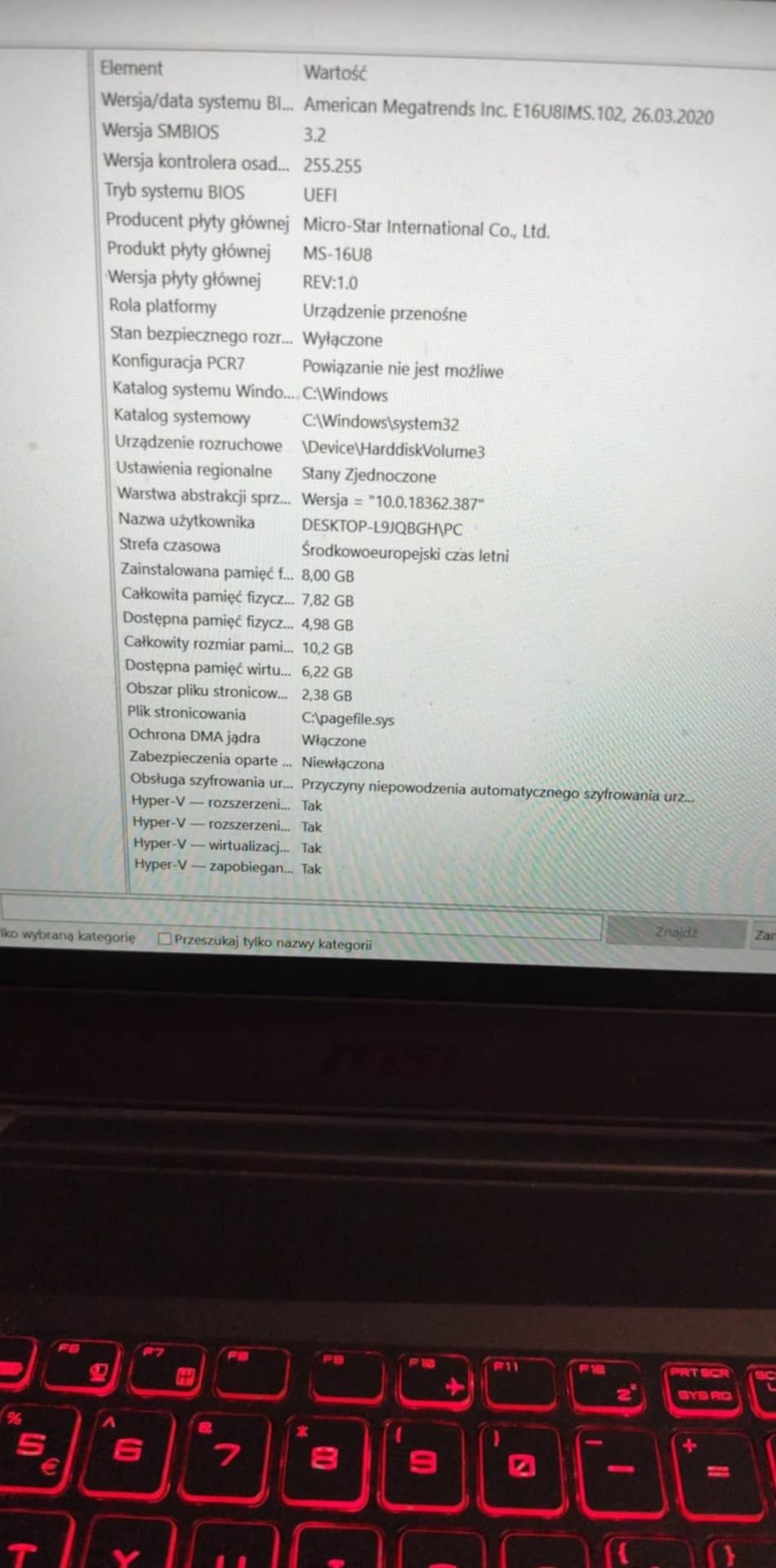 Laptop Gamingowy MSI GL65 Leopard