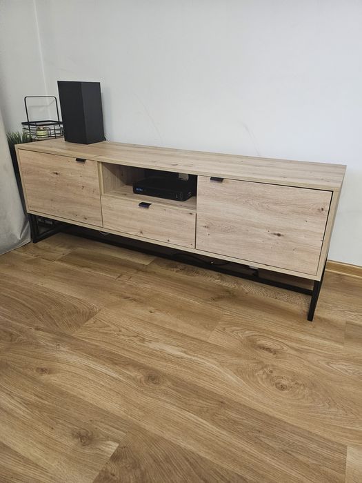Szafka RTV z szufladą 153 cm - DĄB ARTISAN/LOFT